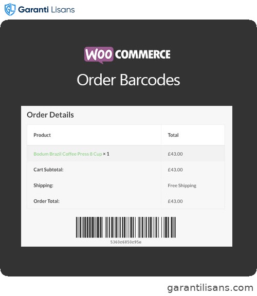 WooCommerce Order Barcodes