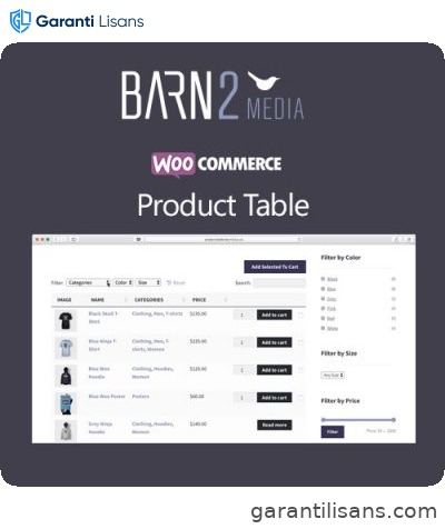 WooCommerce Product Table (By Barn2 Media)