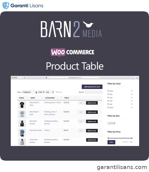 WooCommerce Product Table