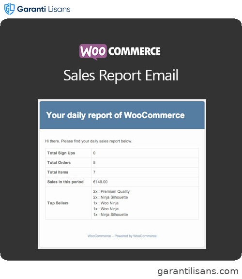 WooCommerce Sales Report Email