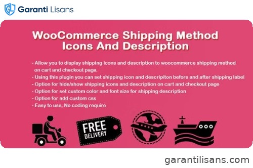 WooCommerce Shipping Icons And Description