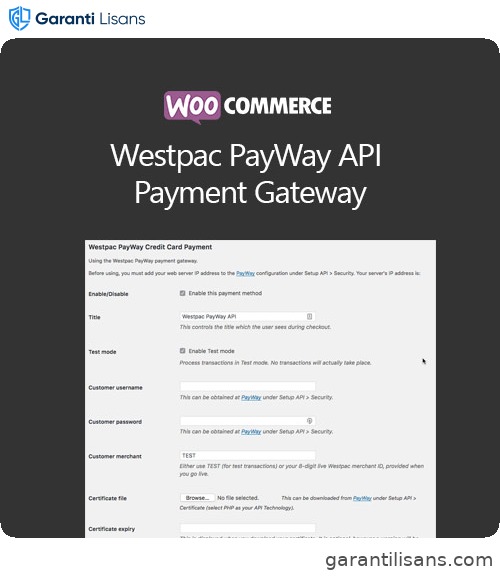 WooCommerce Westpac PayWay API Payment Gateway