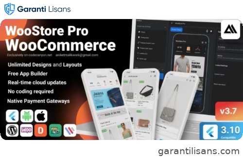 WooStore Pro WooCommerce – Flutter Full App E-commerce + App Builder + Multi vendor marketplace