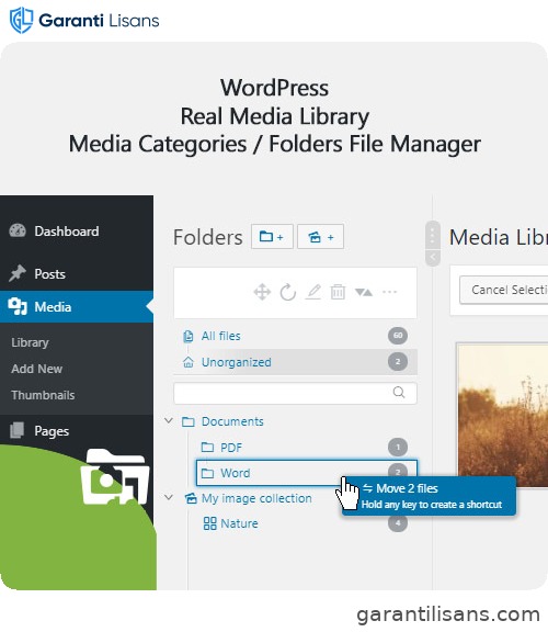 WordPress Real Media Library – Media Categories / Folders File Manager