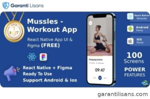 Workout Apps | UI Kit | React Native | Figma (FREE) | Mussles