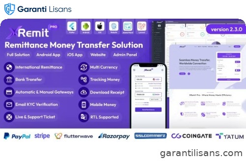 XRemit Pro – Remittance Money Transfer Full Solution