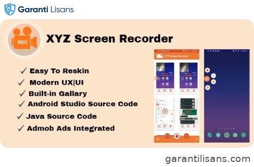 XYZ Screen Recorder | Native Android App | Admob Ads