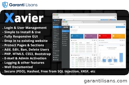 Xavier – PHP Login Script & User Management Admin Panel