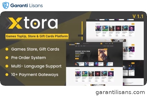 Xtora – Games TopUp, Store & Gift Cards Seller with Preorder Management