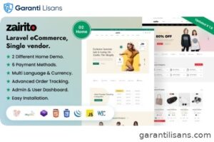 Zairito – Laravel eCommerce System | Single vendor