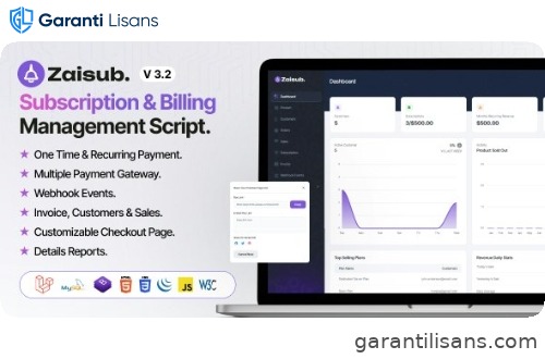 Zaisub – Subscription & Billing Management Laravel Script.