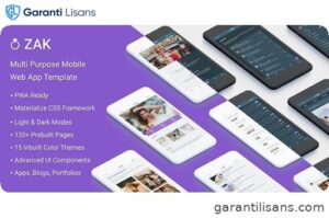 Zak: Multi Purpose Mobile Web App template (PWA)
