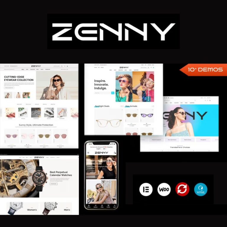 Zenny – Jewelry, Watches & Glasses Elementor WooCommerce WordPress Theme