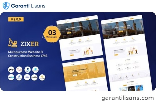 Zixer – Multipurpose Website & Construction Business Company CMS