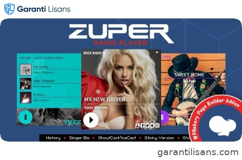 Zuper – Shoutcast and Icecast Radio Player With History – Addon For for WPBakery Page Builder