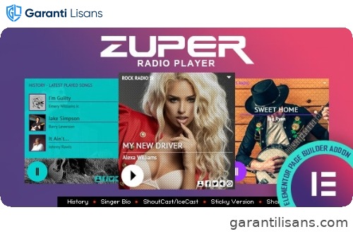 Zuper – Shoutcast and Icecast Radio Player With History – Elementor Widget Addon