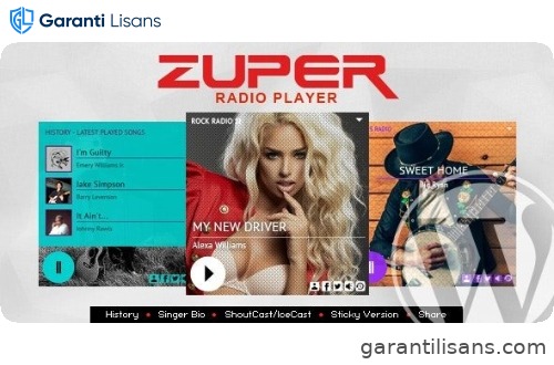 Zuper – Shoutcast and Icecast Radio Player With History – WordPress Plugin
