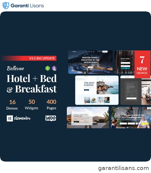 Bellevue | Hotel + Bed and Breakfast Booking Calendar Theme