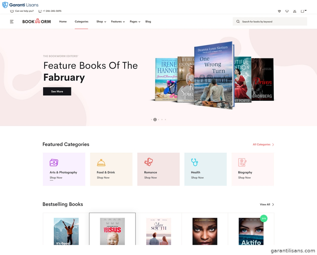 Bookworm – Bookstore & Bookshop WooCommerce Theme