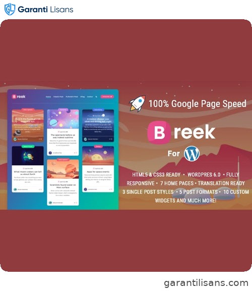 Breek – Minimal Lightweight Masonry AMP Theme for WordPress