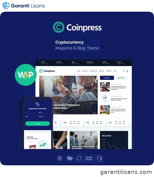 Coinpress | ICO Cryptocurrency Magazine & Blog WordPress Theme