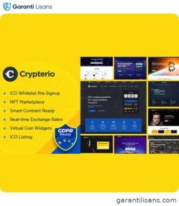 Crypterio – NFT and Crypto Landing Page WordPress Theme