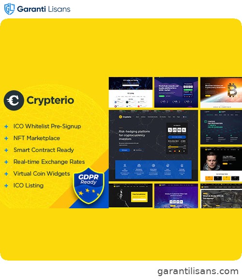 Crypterio – NFT and Crypto Landing Page WordPress Theme