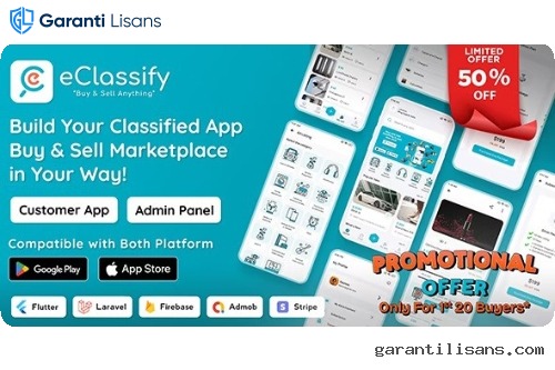 eClassify – Classified Buy and Sell Marketplace Flutter App with Laravel Admin Panel