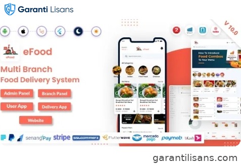 eFood – Food Delivery App with Laravel Admin Panel + Delivery Man App