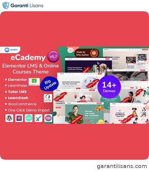 eCademy – Education LMS & Online Coaching Courses WordPress Theme
