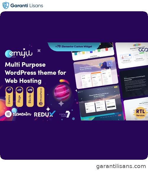 Emyui – Multipurpose Web Hosting WordPress Theme