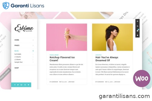 Eskimo – Minimal Personal WordPress Blog & Shop Theme