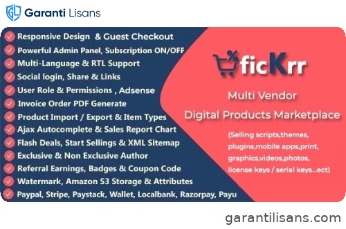 ficKrr – Multivendor Digital Marketplace With Subscription