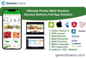 grocery / delivery services / ecommerce multi vendors(android + iOS + website) flutter 3 / laravel