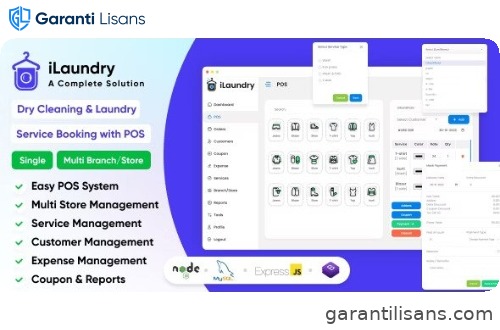 iLaundry : Dry Cleaning & Laundry Service Booking with POS | Single & Multi Branch Complete Solution