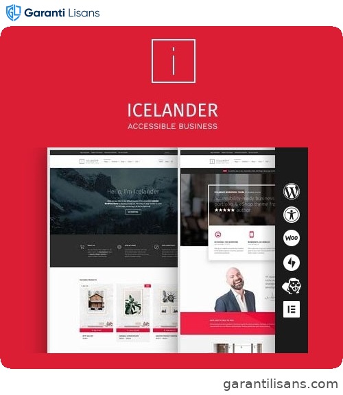 Icelander – Accessible Business Portfolio & WooCommerce WordPress Theme