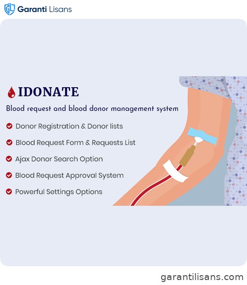 IDonatePro – Blood Donation, Request And Donor Management WordPress Plugin