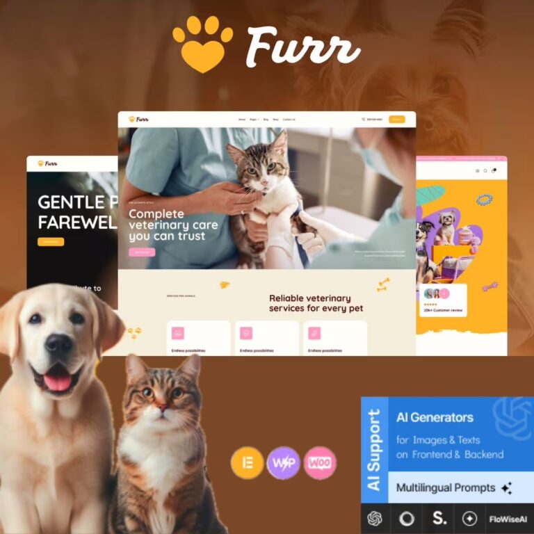 Furr – Veterinary & Pet Shop WordPress Theme