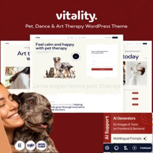 Vitality – Pet, Dance & Art Therapy WordPress Theme