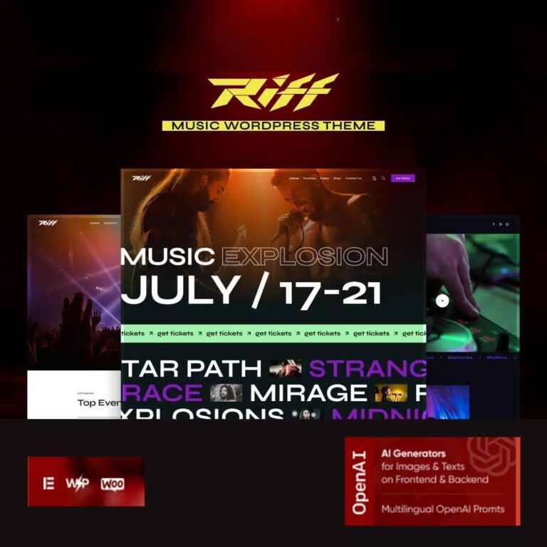 Riff – Band, Concert & Festival WordPress Theme