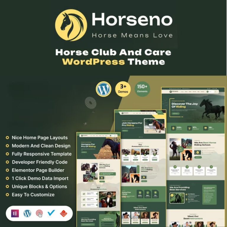 Horseno – Horse Club & Riding Sports WordPress Theme