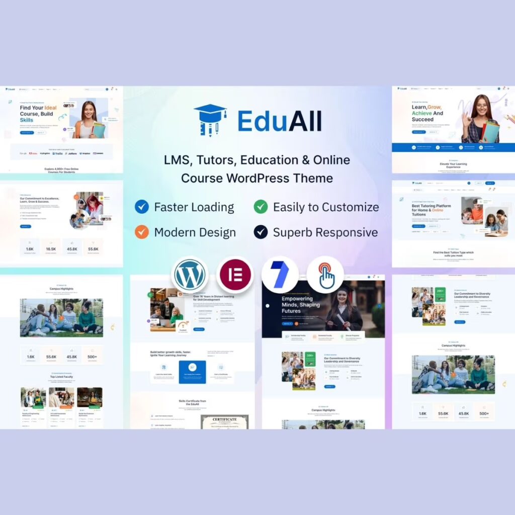EduAll – Education LMS Tutors & Online Course WordPress Theme Multipurpose
