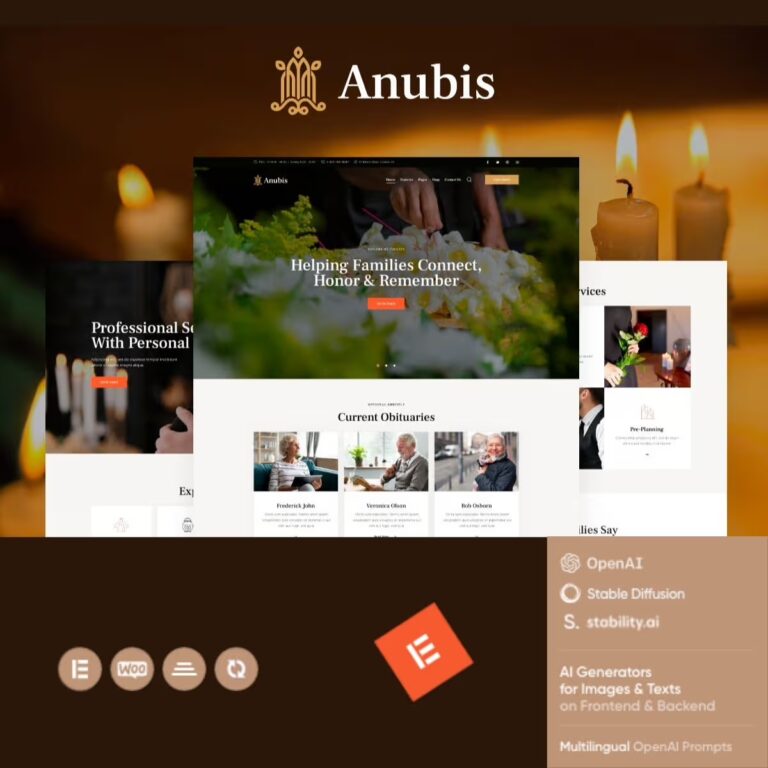 Anubis – Funeral & Burial Services WordPress Theme