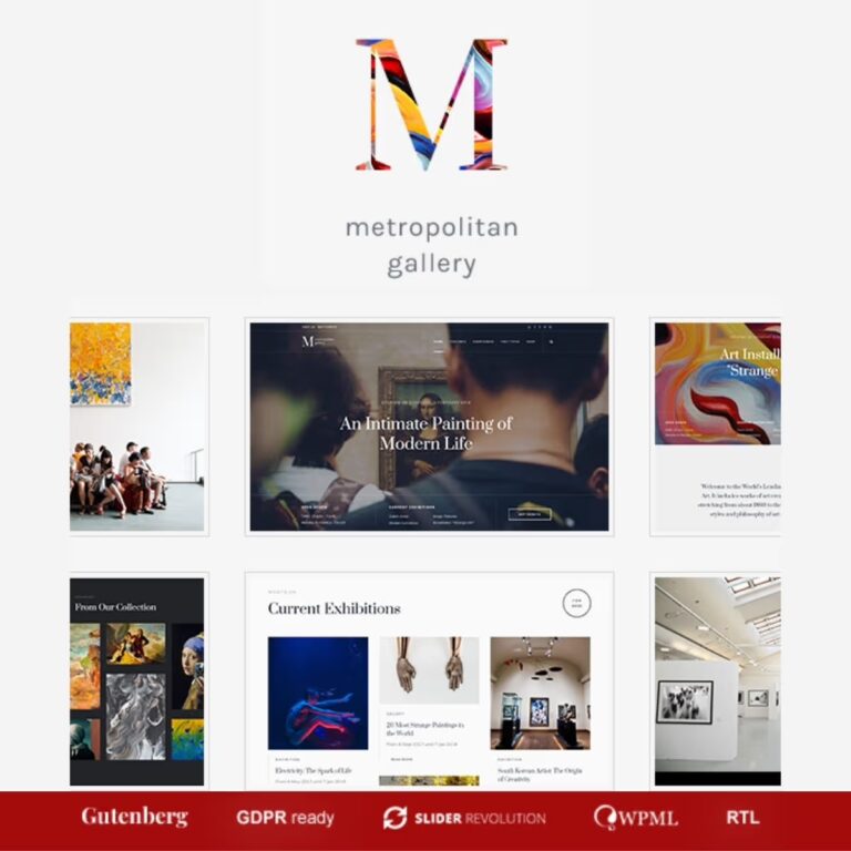 Galleria Metropolia – Art Museum & Exhibition Gallery Theme