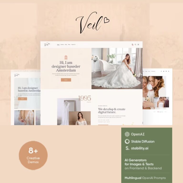 Veil – Wedding Party & Photographer WordPress Theme