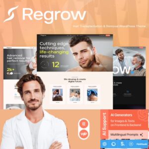 Regrow – Hair Transplantation & Removal WordPress Theme