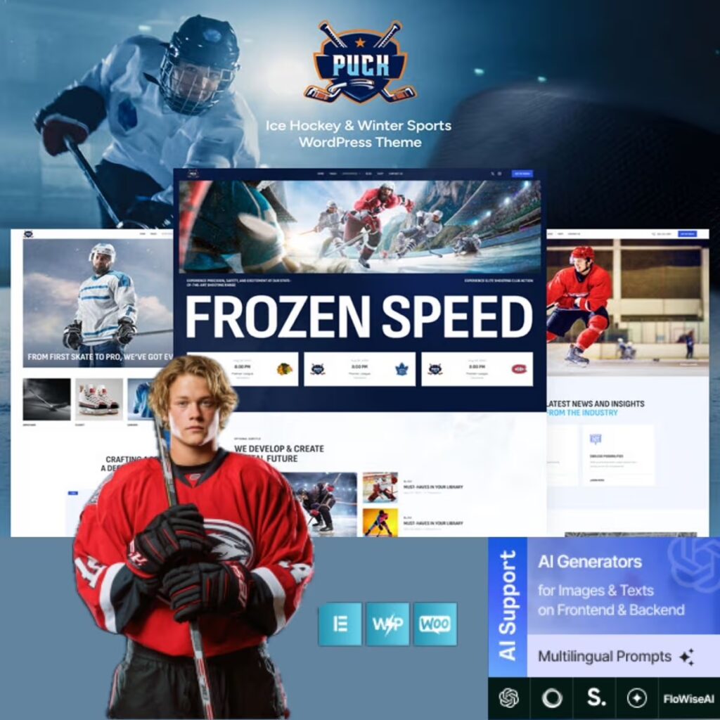 Puck – Ice Hockey & Winter Sports WordPress Theme