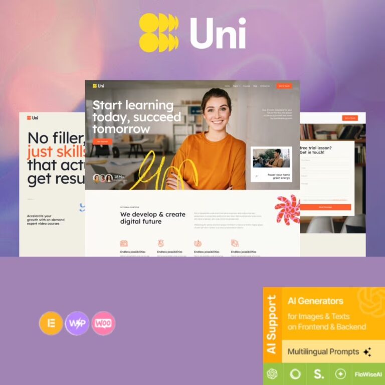 Uni – College, School & Online Courses WordPress Theme