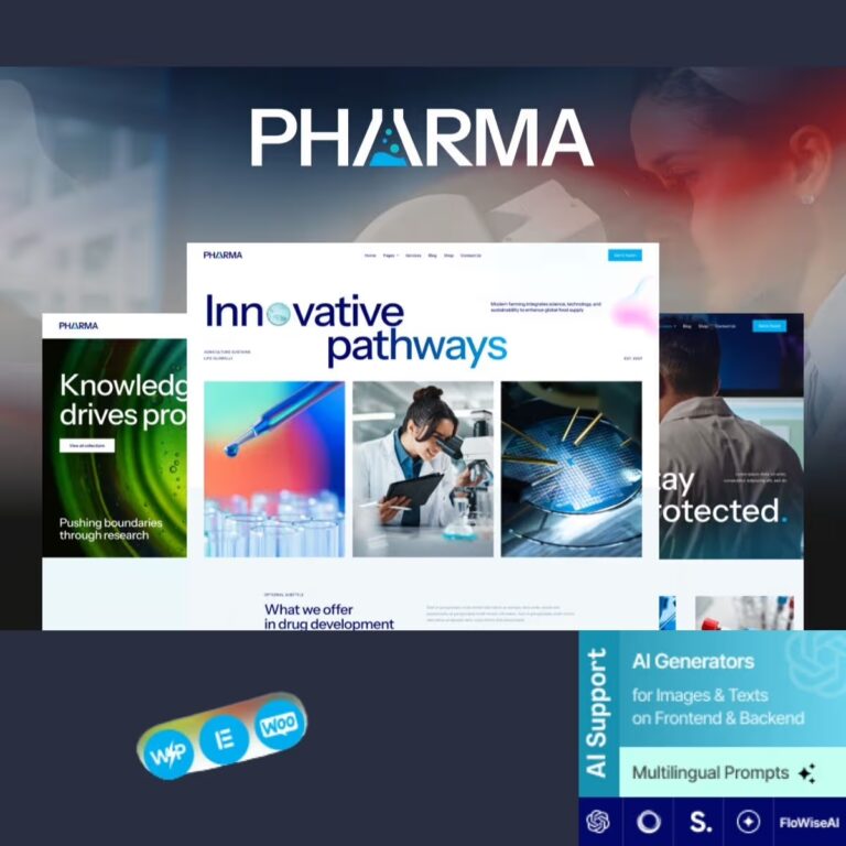 Pharma – Laboratory & Science Research WordPress Theme