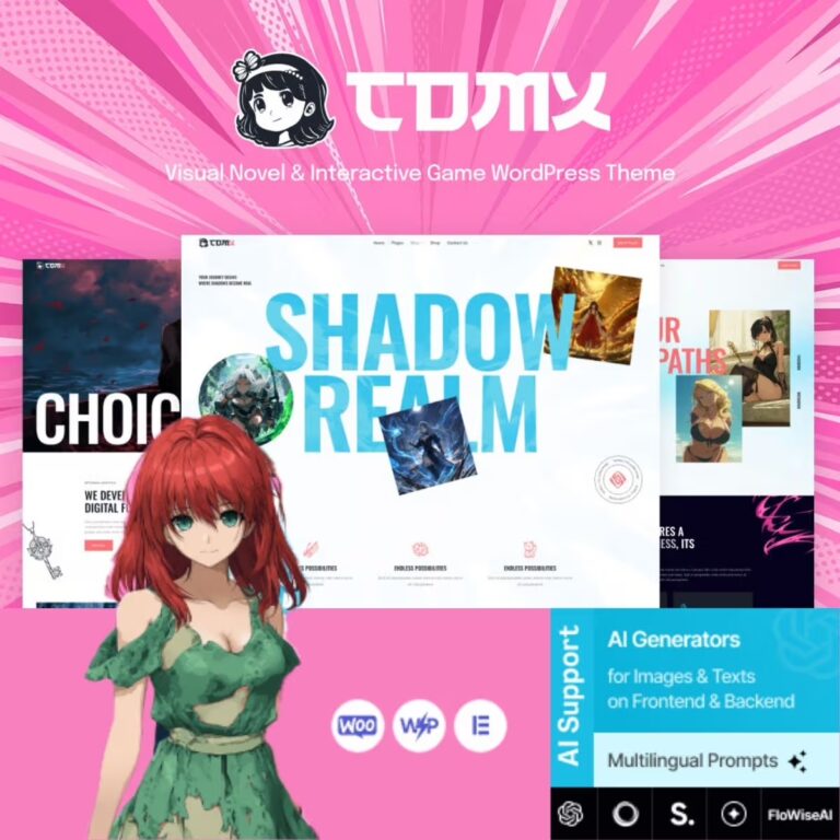 ComX – Visual Novel & Interactive Game WordPress Theme